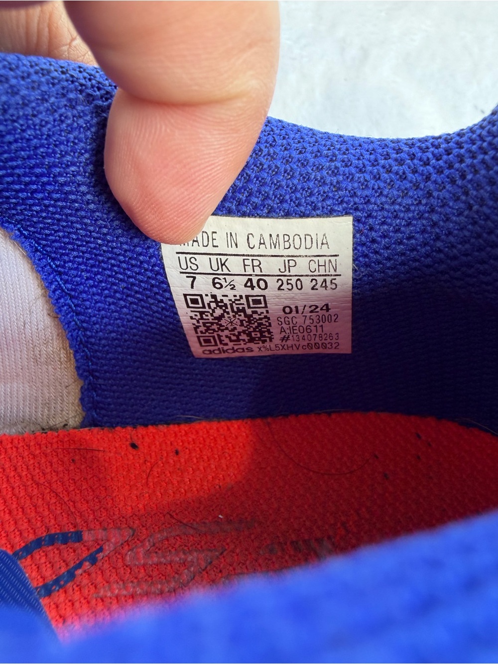 Adidas F50 Club FxG Soccer Cleats White Blue Men's Size 7 Shoes Athletic-Read - Picture 7 of 7